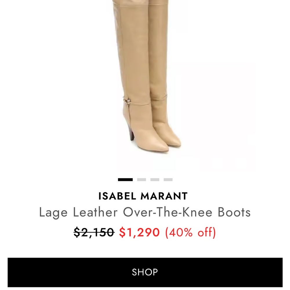 Isabel Marant Tan Leather Over-the-Knee Boots